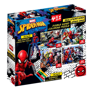 Puzzle 4w1 kolorowanka Spiderman 000508889