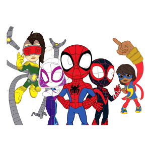 Puzzle 4w1 kolorowanka Spidey 000508890