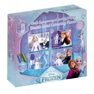 Puzzle 4w1 kolorowanka Frozen 000566269