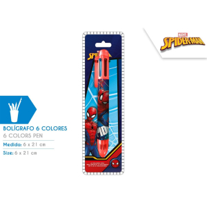 Długopis 6 kolor Spiderman MV16028