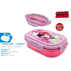 Pudełko kanapkowe+ sztućce Minnie MN22068