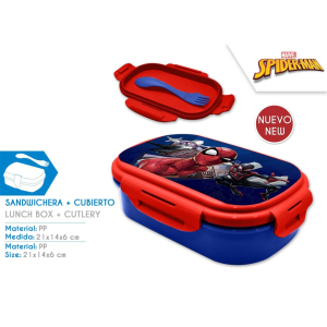 Pudełko kanapkowe+ sztućce Spiderman SP16033
